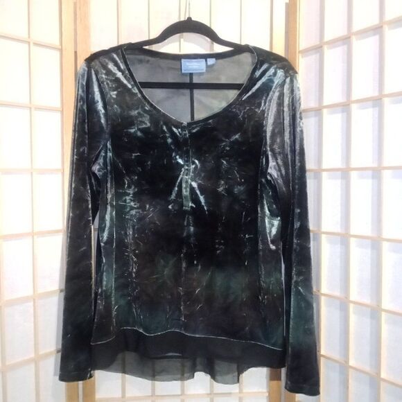 SimplyâVeraâVera WangâLgâCrushedâVelvetâTop - Picture 5 of 14